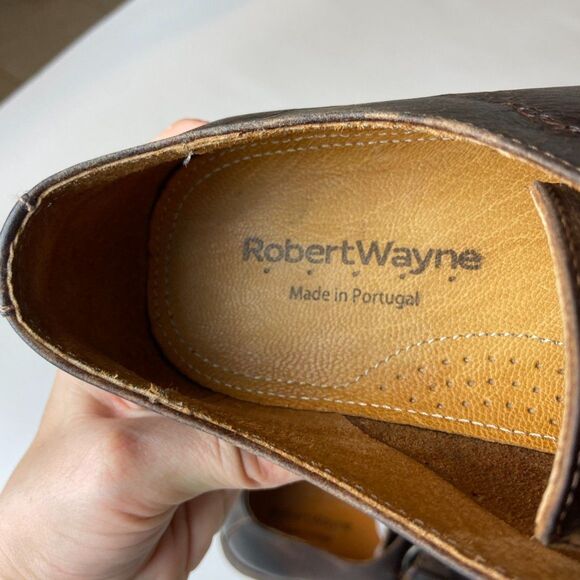 Robert Wayne Montana Buckle Leather Loafers SZ 10D